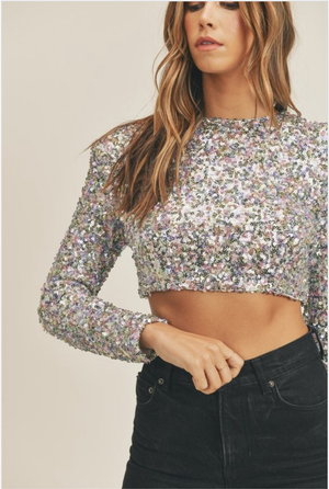 Sequin Crop Top