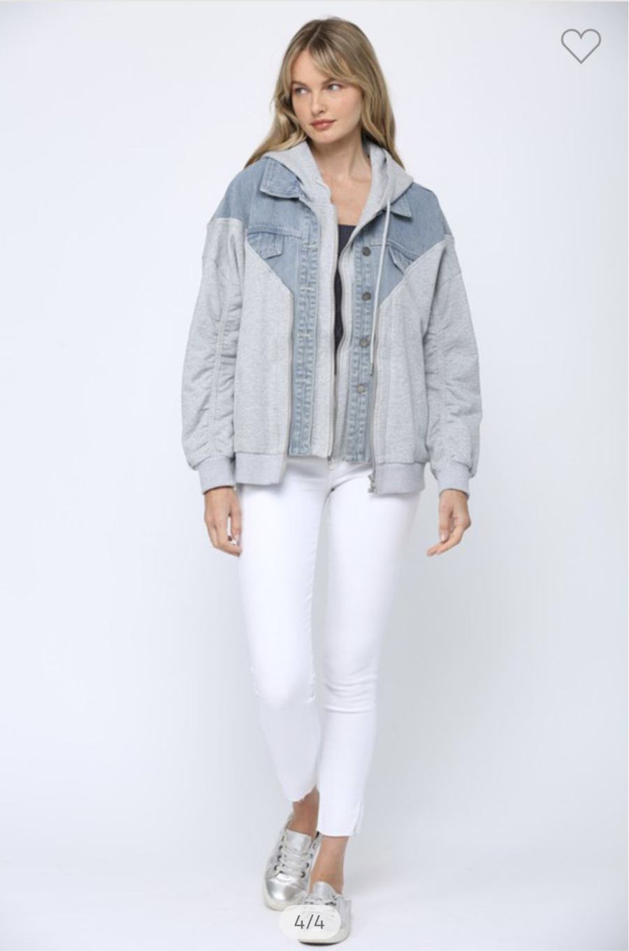 French Terry w/ Denim Jacket