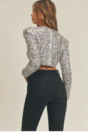Sequin Crop Top